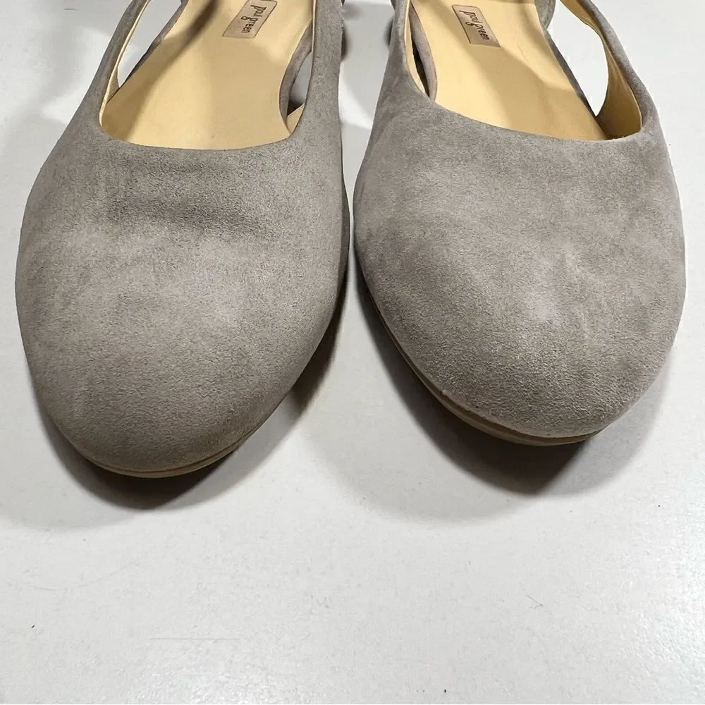 Paul Green Maureen Rosewood Suede Cutout Flats W/Back Bow Sz 3/5.5,  Gorgeous!